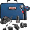 Amazon : $155.20 ($219.00)  Bosch GSR12V-140FCB22 Cordless Electric Screwdriver 12V Kit - 5-In-1 Multi-Head Power Drill Set