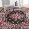 Amazon: $26.83 ($54.99) Home Dynamix Premium Sakarya Traditional Medallion Border Area Rug, Black, (5’2x7’4) inch
