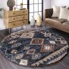 Amazon : $79.99 ($176.00)  nuLOOM Rosemarie Bohemian Soft Shag Tassel Area Rug, 6' Round, Blue