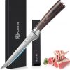 Amazon:$20.39 ($33.99)PAUDIN Boning Knife 6 Inch, Super Sharp Fillet Knife, German High Carbon Stainless Steel Deboning Knife, Professional Boning Knife for Meat Poultry Chicken, Pakkawood Handle with Gift Box