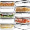 Amazon:$24.99 ($49.99)10 Pack Glass Meal Prep Containers, Food Storage Containers with Lids, Airtight Lunch Bento Boxes, BPA-Free & Leak Proof (10 lids & 10 Containers) - Grey
