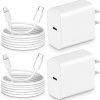Amazon:$5.99 ($14.99)20W PD USB C Fast Charger [MFi Certified],for iPhone Charger Fast Charging 2 Pack Type C Wall Charger Block and (6ft+10ft) Fast Charging Cable for iPhone 14/13/12/12 Pro Max/11/Xs Max/XR/X(White)