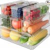 Amazon:$16.89 ($25.99)10 Pack Refrigerator Organizer Bins Stackable with Lids, Clear Fridge Organizers and Storage, Kitchen Organizer Storage Containers for Fruit, Produce, Food, Vegetables