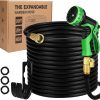 Amazon:$23.49 ($46.98)Garden Hose 100ft Durable Flexible 50 Layers Nano Rubber Lightweight No-Kink Water Pipe 10 Functions Spray Nozzle Water Hose 3/4'' Solid Brass Fittings Easy Storage for Outdoor Yard Black