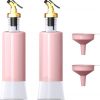 Amazon:$8.99 ($19.99)Miao’er Olive Oil Dispenser Bottle for Kitchen Set of 2, Golden Non-Drip & Leakproof Spout, One-handed Hold, With Pink Funnel for Easy Filling, 10OZ/300ML(PINK)