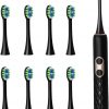 Amazon:$17.99 ($35.99)Sonic Electric Toothbrush for Adults, Rechargeable Toothbrushes with 8 Brush Heads, 3 Cleaning Modes and 3 Intensity Levels, 31,000 VPM, 2 Min Smart Timer, 60 Days Battery Life (Black)