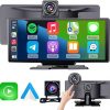 Amazon:$68.96 ($149.79)9 inch Wireless Apple CarPlay Screen for Car& 4K Dash Cam with Android Auto.Portable Car Stereo with Backup Camera&Touchscreen Display.Dash Mout Car Play.Drive Play with Navigation and Buetooth.Radio