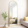 Amazon:$45.48 ($69.98)Fabuday Arched Full Length Mirror with Stand - 64''x21'' Gold Mirrors Floor Length for Bedroom, Living Room, Large Arch Body Mirror Standing, Full Sized Framed, Leaning, Hanging and Wall Mounted