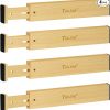 Amazon:$11.49 ($22.99)BALEINE Bamboo Kitchen Drawer Dividers Adjustable Drawer Organizers Spring Loaded Works in Kitchen, Dresser (Small, 4PK)