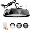 Amazon:$17.99 ($39.99)UFO LED High Bay Light 150W, 24000LM 5000K High Bay LED Shop Lights, 0-10V Dimmable, US Plug, AC120-277V, IP65 Waterproof,Alternative to 650W MH/HPS for Warehouse/Barn/Garage - ETL/DLC