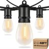 Amazon:$14.99 ($29.99)Brightever LED Outdoor String Lights for Patio with 16 Shatterproof S14 Vintage Edison Bulbs, 48FT Waterproof Hanging Lights for Outside, Porch, Deck, Bistro, Cafe, Balcony Lights, 2700K Warm White