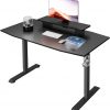 Amazon : $95.00 ($222.00) Electric Height Adjustable Standing Desk Home Office Workstation (Black, 55 * 28 inch)