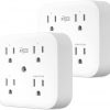 Amazon : $10.99 ($23.99)  KMC Smart Tap Mini 2-Pack, 4-Outlet Wall Mounted Plug Adapter, 3 Independently Controlled Wi-Fi Outlets, Compatible with Alexa & Google Assistant, No Hub Required