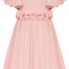 Amazon: $14.99 ($29.99) Girls Party Dress Crew Neck Chiffon A-line Short Sleeves Formal Dress for 5-12Y