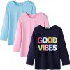 Amazon: $14.49 ($28.99) Kids 3 Pack Long Sleeve Tees Girls Tees 3pcs Shirts