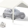 Amazon : $99.99 ($109.99)  Carport Canopy 12'x20' Heavy Duty Replacement Cover, Garage Shelter Cover 800D Oxford Waterproof & UV Protected Tarp with Ball Bungees, Not Include Frame, White