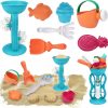Amazon:  $7.99 ($15.99) Kids Beach Sand Toys Set Wheat Straw Material Sand Water Wheel Beach Molds Beach Shovel Rake