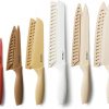 Amazon : $17.99 ($37.99)  CAROTE 12 Pieces Kitchen Knife Set, Stainless Steel Knife Set With Nonstick Creamic Coating,Dishwasher Safe with 6 Blade Guards, Rustproof, Brown