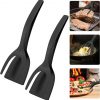 Amazon: $4.99 ($9.99) 2 PCS Food Spatulas Tongs, Black Kitchen Egg Flipper Spatula, 2 in 1 Grip and Flip Spatula Flipper