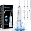Amazon : $14.49 ($29.99)  H2ofloss Water Dental Flosser Portable Dental Oral Irrigator with 5 Modes, 6 Replaceable Jet Tips, Rechargeable IPX7 Waterproof Teeth Cleaner for Home and Travel -300ml Detachable Reservoir (HF-6)