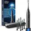Amazon : $17.99 ($149.99) Operan Electric Toothbrush for Adults and Kids Rechargeable Sonic Toothbrush with 5 Modes 2-Min Smart Timer IPX7 Waterproof 40,000 VPM Motor with 8 Brush Heads & Travel Case (Black)
