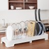 Amazon: $9.99 ($19.99) Expandable Pot Lid Organizer, Pot and Pan Organizer under Cabinet
