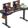 Amazon : $119.99 ($199.99) farexon Electric Height Adjustable 59 x 24 inch Standing Desk, Sit Stand Desk with Ergonomic Curved Workstation, Oversized Mouse Pad, Four Preset Heights, 27''-45'' Lifting Range Stand up Desk(Black)