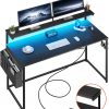 Amazon:  $44.99 ($99.99) Computer Desk with Power Outlets Fast Charging Type-C Included, Gaming Desk with LED Lights