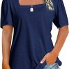 Amazon: $9.89 ($17.99) Womens Tops Casual Short Sleeve Square Neck Shirts Puff Sleeve Tshirts Loose Casual Blouse