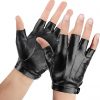 Amazon : $4.99 ($5.99)  Fingerless Leather Gloves, Fingerless PU Faux Leather Half Finger Black Glove, Drving Cycling Bike Motorcycle Gloves for Women Men Teens