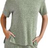 Amazon: $8.83 ($25.99) Womens Pajama Sets Short Sleeve Pjs Soft Sleepwear Ribbed Knit Lounge Set with Pockets