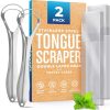Amazon: $3.97 (9.99) Tongue Scraper for Adults (2 Pack), Reduce Bad Breath (Travel Cases Included), Stainless Steel