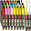 Amazon : $9.99 ($19.99)  SFAIH Acrylic Paint Markers Paint Pens 24 Colors 2-3mm Medium Tip Paint Markers for Fabric, Canvas, Rock, Glass, Wood, Plastic, DIY Crafts Art Supplies