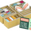 Amazon: $5.94 ($7.79) Dresser Organizer, [4 Pk] Beige Fabric Dresser Drawer Organizers (4 Sizes With 45 Slots)