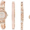 Amazon: $37.41 ($175.00)  Branded Women’s Premium Crystal Accented Bangle Watch and Bracelet Set