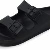 Amazon:$21.24 ($30.99)FUNKYMONKEY Women's Comfort Slides Double Buckle Adjustable EVA Flat Sandals