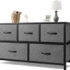 Amazon:  $38.81 ($44.99) Extra Wide Dresser Storage Tower with Sturdy Steel Frame, 5 Drawers of Easy-Pull Fabric Bins