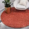 Amazon:$42.34 ($181.53)Unique Loom Solid Shag Collection Area Rug (6' 1'' Round, Terracotta)