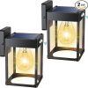Amazon:$18.49 ($36.99)2-Pack Solar Outdoor Wall Light Fixtures, Motion Sensor Waterproof Wall Lantern with Clear Glass, Exterior Front Porch Wall Sconce Light Fixtures Patio Fence Door Entryway, Bulbs Included