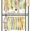 Amazon:$44.99 ($89.99)Heavy Duty Rolling Clothes Rack for Hanging Clothes, Metal Clothing Garment Rack with Double Rods & 3 Wire Shelves, Portable Wardrobe Closet with Wheels