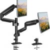 Amazon:$27.99 ($74.99):$27.99 ($74.99)ErGear Dual Monitor Mount for 13''– 32'' Screens, Dual Monitor Stand with Taller 13'' Pole, Fully Adjustable Gas Spring Dual Monitor Arm Desk Mount, Each Arm Holds to 19.8 lbs, VESA 75x75 and 100x100 mm