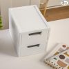 Amazon:$20.99 ($34.99)Martha Stewart Weston Stackable Wooden Storage Boxes with Pullout Drawers, Engineered Wood Storage Organizers, 2 Pack, 5.25'' x 7'', White