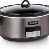 Amazon :$59.99 ($99.99)Crock-Pot Large 8-Quart Programmable Slow Cooker with Auto Warm Setting, Black Stainless Steel, Includes Cookbook (Pack of 1)