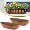 Amazon:$23.61 ($32.80)chengchuang 2 Pack Trough Coco Liners,Coconut Fiber Replacement Liners for Window Box/Hanging railing Planter,Natural Coconut Coir Planter,Garden Flower Vegetables Pot,Fence Flower Baskets (48 inch)