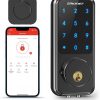 Amazon : $59.99 ($259.99)  Smart Door Lock, SMONET WiFi Smart Locks Keyless Entry Door Lock Digital Electronic Keypad Deadbolt Bluetooth Touchscreen Auto Lock with Gateway Hub Work with Alexa for Home Security