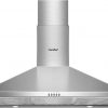 Amazon : $147.74 ($207.74)  Comfee CVP36W6AST 36 Inch Ducted Pyramid Range 450 CFM Stainless Steel Wall Mount Vent Hood with 3 Speed Exhaust Fan, 5-Layer Aluminum Permanent Filters, Two LED Lights, Convertible to Ductless