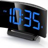 Amazon: $10.49 ($19.99) Digital Alarm Clock for Bedrooms, Digital Clock with Modern Curved Design