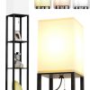 Amazon: $24.49 ($44.99) Floor Lamp with Shelves by Solid Wood, Modern Shelf Floor Lamp with 3 Color Temperature