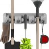Amazon:$6.41 ($10.95)2-Pack Wall Storage Organizer - Garage Utility Rack with 3 Adjustable Slots and 4 Hooks - Garden Tool, Mop, and Broom Holder by Stalwart (Gray)