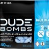 Amazon : $9.49 ($14.99)  DUDE Bombs - Toilet Stank Eliminator - 1 Pack, 40 Pods - Fresh Scent 2-in-1 Stank Eliminator + Toilet Bowl Freshener - Refreshing Blend of Lavender, Cedar, Lime, and Eucalyptus